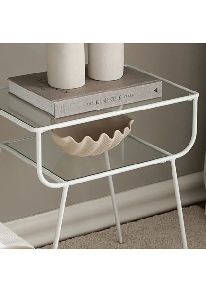 Elora Beyaz Geyik Yan Sehpa – Modern, Zarif ve Dekoratif Tasarım fiyatları