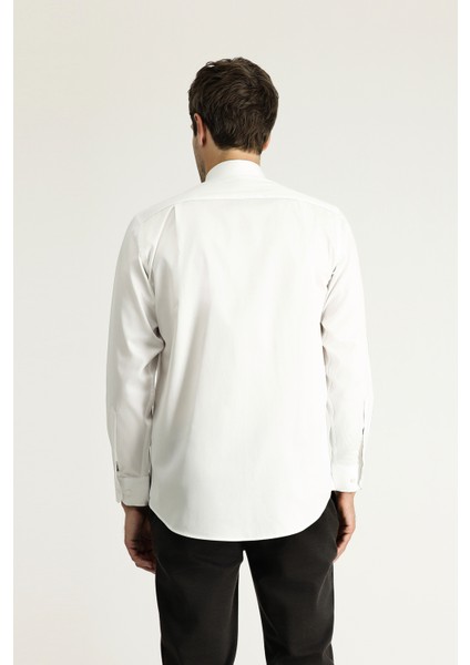 Uzun Kol Klasik Leke Tutmaz Pamuk Gömlek