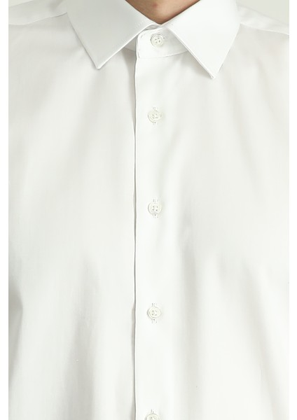 Uzun Kol Klasik Leke Tutmaz Pamuk Gömlek