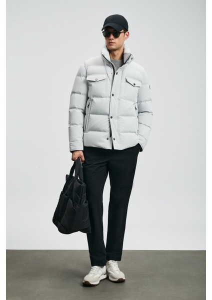 Kapitoneli Comfort Fit Dik Yaka Şişme Mont Erkek Mont 112120258 modelleri