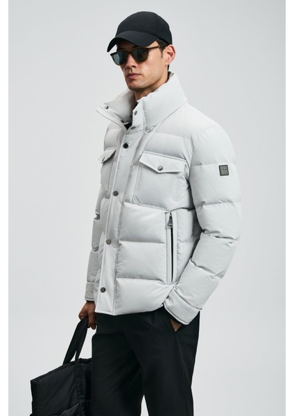 Kapitoneli Comfort Fit Dik Yaka Şişme Mont Erkek Mont 112120258 fırsatları