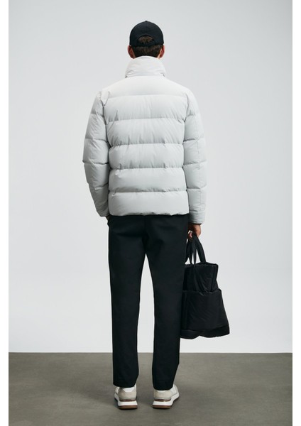 Kapitoneli Comfort Fit Dik Yaka Şişme Mont Erkek Mont 112120258