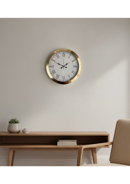 Metal Retro Lüks Gold Duvar Saati | 36 cm | Butik Saat fiyatları