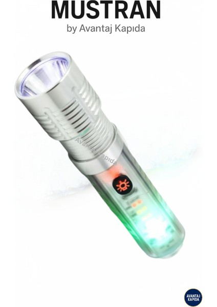 USB Şarjlı 8 Modlu El Feneri X2000 Zoom Mıknatıslı Metal KemerKlips Güvenlik Usta COB Premium modelleri