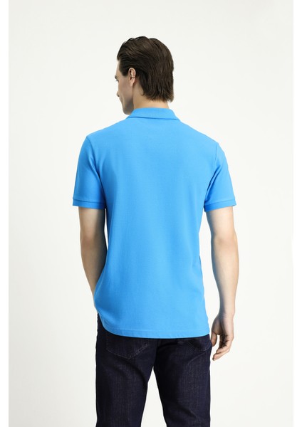 Slim Fit Dar Kesim Nakışlı Pamuk Polo Yaka Tişört indirimleri