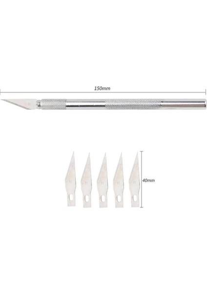 25 Yedekli Kretuar Bıçağı Paslanmaz Çelik Hassas Kesim Bıçağı fırsatları