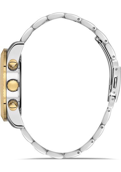 Davıd Guner Sarı Beyaz Kaplamalı Beyaz Kadranlı Erkek Kol Saati DG-8734GA-D1 fiyatları