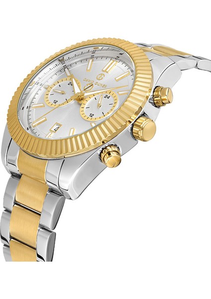 Davıd Guner Sarı Beyaz Kaplamalı Beyaz Kadranlı Erkek Kol Saati DG-8734GA-D1 modelleri