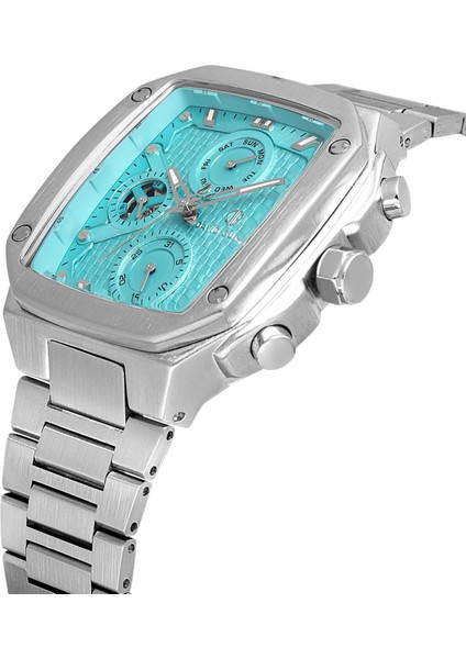 Davıd Guner Gümüş Kaplamalı Turkuaz Kadranlı Erkek Kol Saati DG-8749GA-A15 modelleri