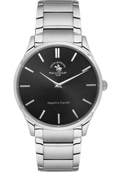 Santa Barbara Polo Racquet Club SB.4.10020-2 Çizilmez Safir Cam Çelik Kasa Ince Tasarım Metalik Renk Erkek Kol Saati indirimleri