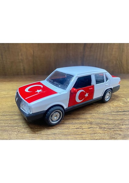 Efsane Tofaş Şahin Diecast Model Metal Araba Oyuncak Tofaş Şahin Araba Beyaz Ay Yıldızlı Bayraklı fiyatları