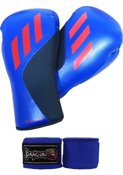 SPD150TG Speed TILT150 Profesyonel Boks Eldiveni Kick Boks Eldiveni Dragonda Bandajlı Set