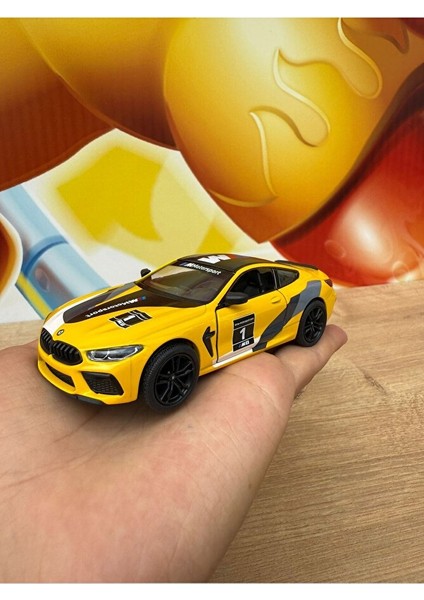 Bmw M8 Coupe Diecast Araba Kapıları Açılır Çek Bırak Bmw Model Araba 12CM fırsatları