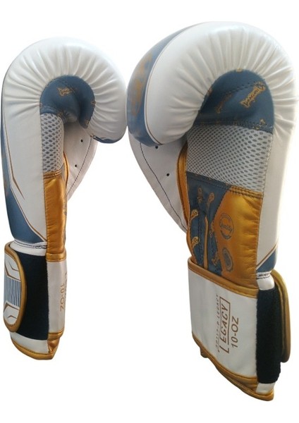 Legacy Kick Boks Eldiveni Boks Eldiveni Muaythai Müsabaka Antreman Eldiveni 3'li Set Beyaz Altın fırsatları