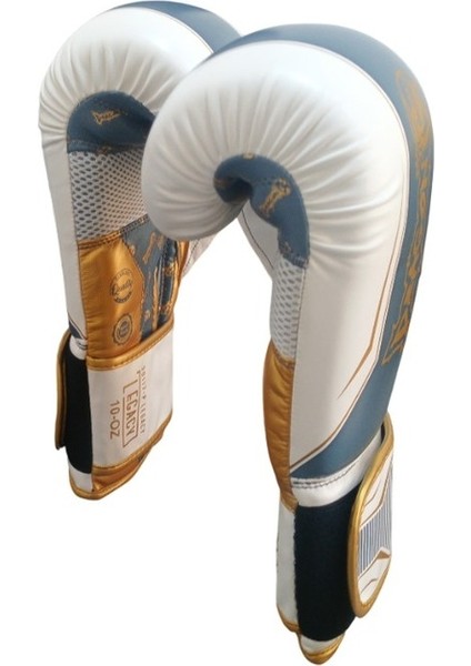 Legacy Kick Boks Eldiveni Boks Eldiveni Muaythai Müsabaka Antreman Eldiveni 3'li Set Beyaz Altın indirimleri