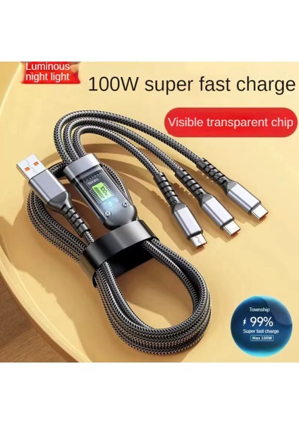 100w 3 başlıklı Carplay android auto destekli şarj data kablosu Peugeot opel fiat citroen psa araçlarla uyumlu