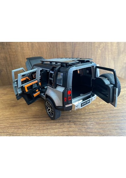 Land Rover Defender Araba Işıklı Sesli Tüm Kapıları Açılır Arazi Arabası Land Rover Defender Gri modelleri