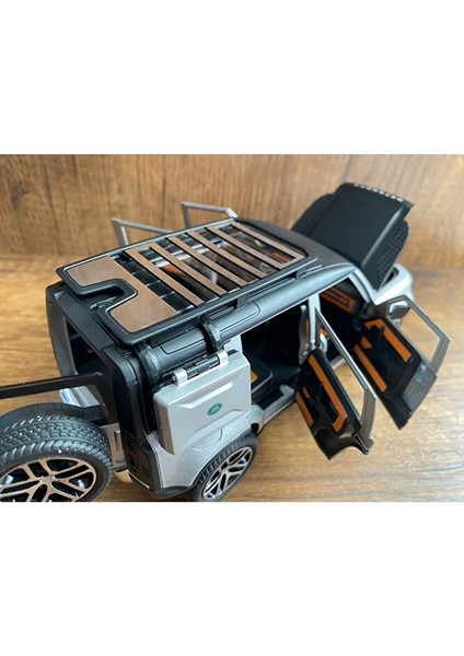 Land Rover Defender Araba Işıklı Sesli Tüm Kapıları Açılır Arazi Arabası Land Rover Defender Gri indirimleri