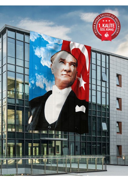 Atatürk Bayrağı 150X225 cm - Raşel Kumaş