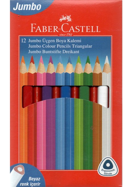 12'li Jumbo Üçgen Boya Kalemi