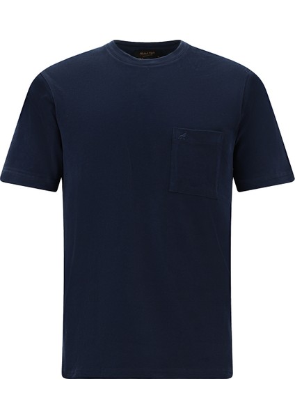 Bisiklet Yaka Regular Fit Cepli Pamuk T-Shırt