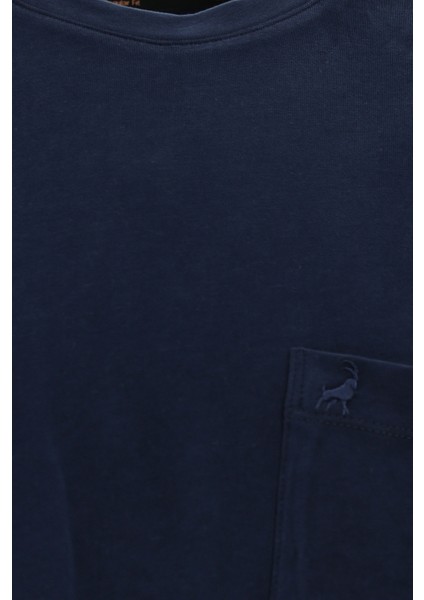 Bisiklet Yaka Regular Fit Cepli Pamuk T-Shırt modelleri