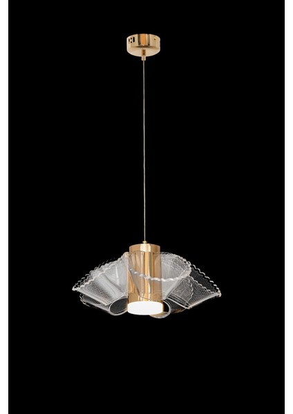 Doğa 4 Gold LED Avize – Dalga Formlu Modern Tasarım fiyatları