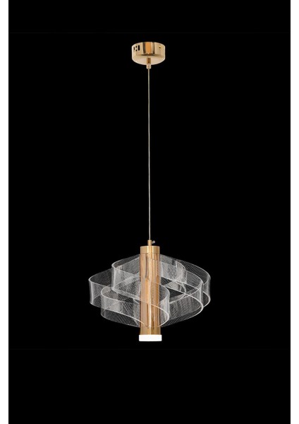 Yel 4 Gold LED Avize – Dalga Formlu Modern Tasarım modelleri