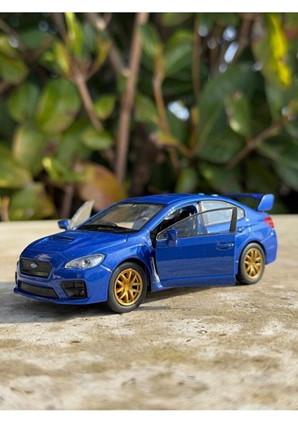 Subaru Impreza Koleksiyon Metal Araba 12CM Lüks Araba Lacivert Oyuncak Araba Model Araba