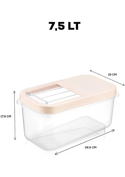 2'li 7,5 Lt Kayar Kapaklı Deterjan Saklama Kabı, Krem Yeşil Mavi Renkli fiyatları
