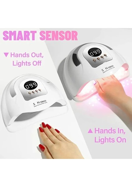 X26 Uv LED Tırnak Kurutucu 380 W 81 Uv LED Protez Tırnak Kalıcı Oje Kurutma Makinesi modelleri