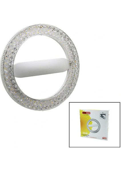 Nisaluce EAMP-059/1 Mika Kristal Simit Model LED Ampul 36W E27 3 RENK=6500K 2700 Lumen (5047)
