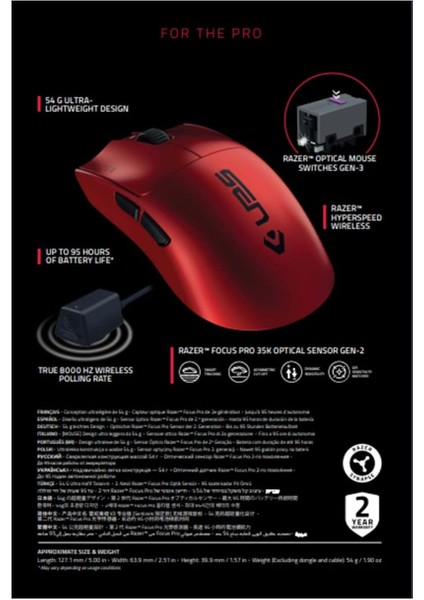 Viper V3 Pro Sentinels Edition RZ01-05120400-R3M1 Ultralight Optik 35K Kablosuz Oyuncu Mouse fiyatları