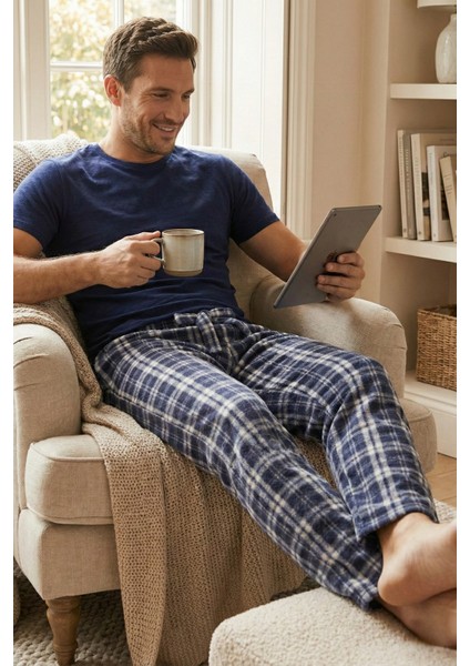 Luxury Soft Wellsoft Polar Ekose Kare Desenli Kışlık Pijama Altı Pantolon fırsatları