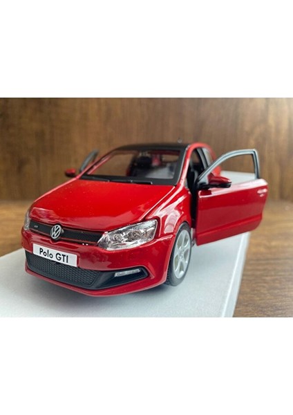 Volkwagen Polo Gtı Model Araba Diecast Polo Kırmızı Model Diecast Arabalar Kapılar Açılır