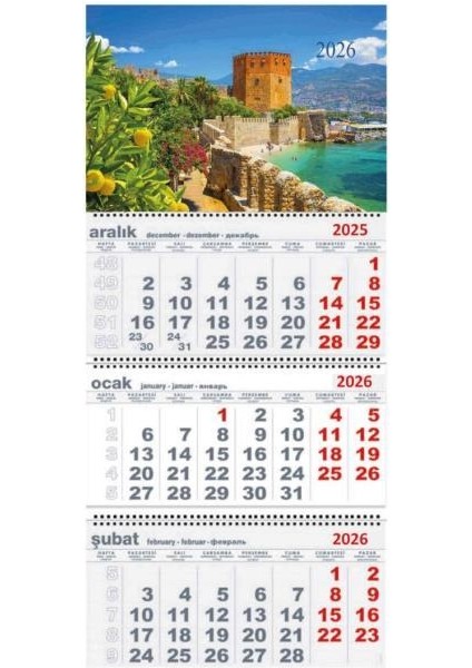 2026 Gemici Duvar Takvimi Yapılar fiyatları