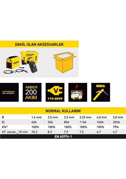 Star 7000 200 Amper Inverter Kaynak Makinesi fiyatları