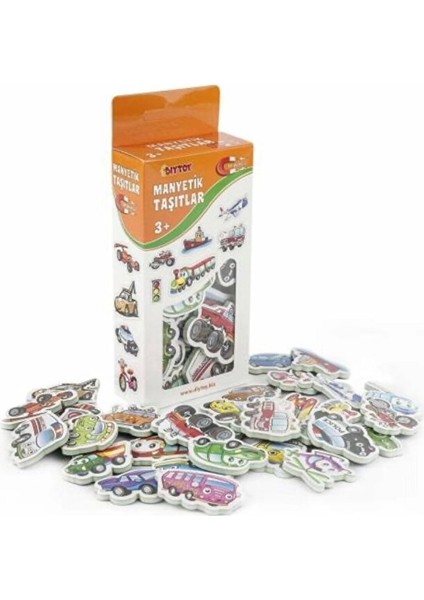 Manyetik Mıknatıslı Taşıtlar Oyuncak Buzdolabına Yapışan Magnet Eğitici Manyetik Araba 30 Parça fırsatları