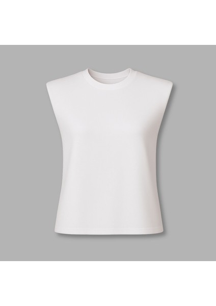 Beyaz Kadın T-Shirt, Kolsuz Vatkalı T-Shirt, Beyaz T-Shirt, Beyaz Vatkalı Bluz fiyatları