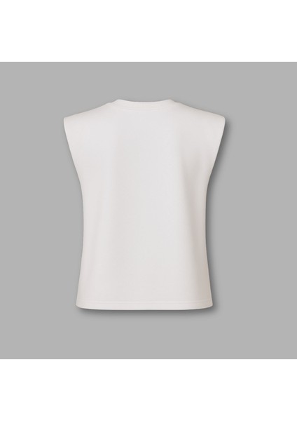 Beyaz Kadın T-Shirt, Kolsuz Vatkalı T-Shirt, Beyaz T-Shirt, Beyaz Vatkalı Bluz modelleri