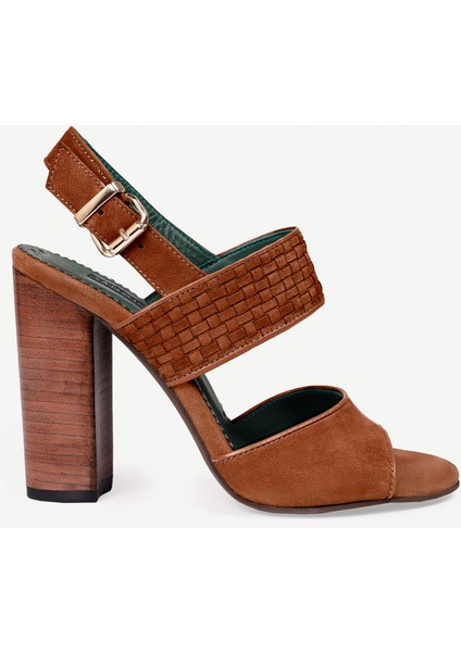 Kösele Kaplama Yumuşak Deri Topuklu Ayakkabı
