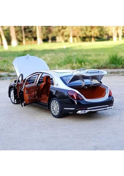 Mercedes Benz Maybach S600 Tarzı Araba 1:24 Diecast Metal Model Araba Koleksiyon Araba Sesli Işıklı modelleri