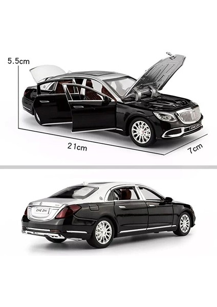 Mercedes Benz Maybach S600 Tarzı Araba 1:24 Diecast Metal Model Araba Koleksiyon Araba Sesli Işıklı fırsatları
