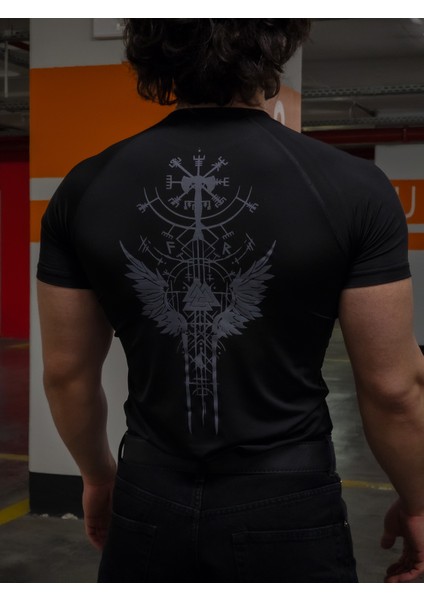 Valhalla - Compression T-Shirt (Siyah)