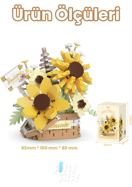 Panlos Boutıque Serisi Mini Çiçek Buketi 498 Parça Oyuncak Yapım Seti -FFP1085 fiyatları