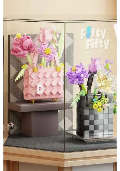 Panlos Boutıque Serisi Pembe Çanta Figürü 572 Parça Oyuncak Yapım Seti -FFP1076 modelleri