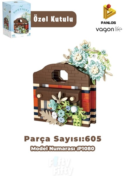 Panlos Boutıque Serisi Kahverengi Çanta Figürü 605 Parça Oyuncak Yapım Seti -FFP1080