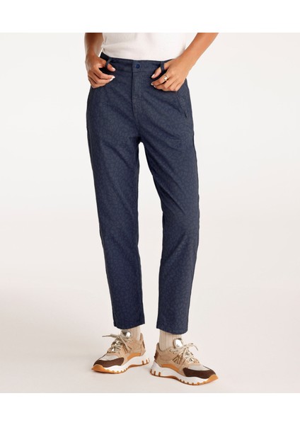 Fleto Cepli Yüksek Bel Dar Kesim Pantolon