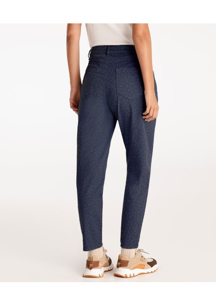 Fleto Cepli Yüksek Bel Dar Kesim Pantolon