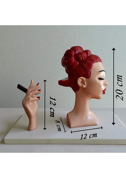 El Yapımı Kızıl Kadın Büst Geri Akış Tütsülük – Dekoratif Biblo ve Ev Aksesuarı fırsatları